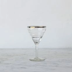 Elsie Green Vintage Silver Rim Glass Set Of 2 What's New