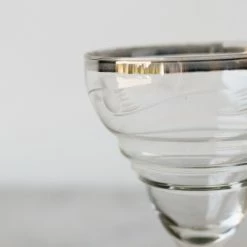 Elsie Green Vintage Silver Rim Glass Set Of 2 What's New