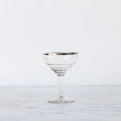 Elsie Green Vintage Silver Rim Glass Set Of 2 What's New