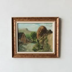 Elsie Green Art Galerie Cottage With Blue Sky Oil Painting