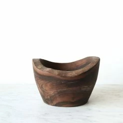 Puces 4 Juillet Vintage Carved Wood Bowl What's New