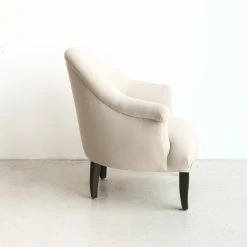 Elsie Green Vintage Flax Linen Crapaud Chair What's New