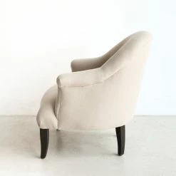 Elsie Green Vintage Flax Linen Crapaud Chair What's New