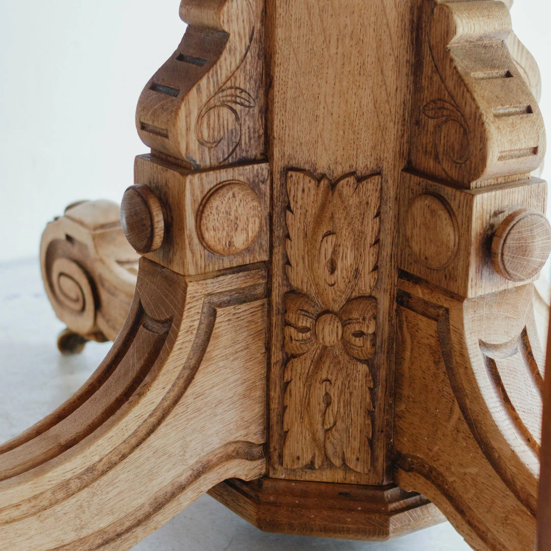 Cheap 🥰 Elsie Green Carved Oak Pedestal Table What's New 🤩 4 Elsie Green Carved Oak Pedestal Table What's New