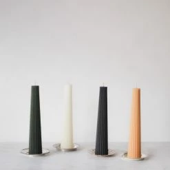 Elsie Green Beeswax Fluted Pillar