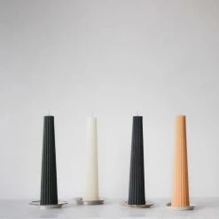 Elsie Green Beeswax Fluted Pillar