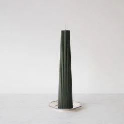 Elsie Green Beeswax Fluted Pillar