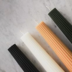 Elsie Green Beeswax Fluted Pillar