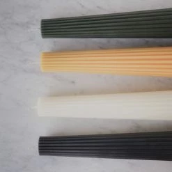 Elsie Green Beeswax Fluted Pillar