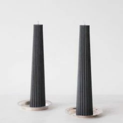 Elsie Green Beeswax Fluted Pillar