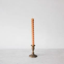 Elsie Green Pair Of Twist Beeswax Tapers What's New