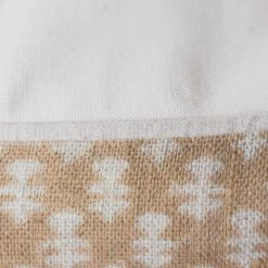 Elsie Green Linen Block Printed Pillow Cover |Boti Mustard