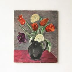 Elsie Green Still Life With Tulips Oil Painting