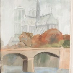 Elsie Green Notre Dame Paris Watercolor Painting Art Galerie