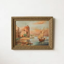 Elsie Green Art Galerie Seascape At Sunset Oil Painting