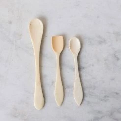 Elsie Green Trio Of Bone Salt Spoons