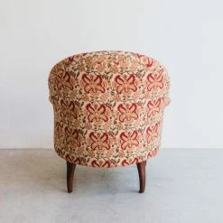 Elsie Green Block Print Crapaud Arm Chair What's New