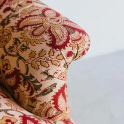 Elsie Green Block Print Crapaud Arm Chair What's New