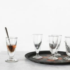 Elsie Green Set Of 4 Cut Glass Absinthe Glasses What's New