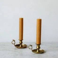 Elsie Green What's New Pair Of Beeswax Column Tapers