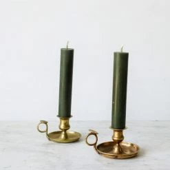 Elsie Green What's New Pair Of Beeswax Column Tapers