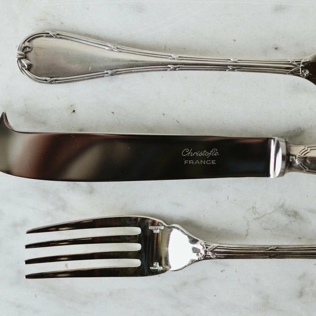 Discount 👍 Set Of Vintage Christofle Knives 👏 5 Set Of Vintage Christofle Knives