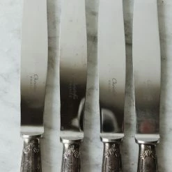 Discount 👍 Set Of Vintage Christofle Knives 👏 10 Set Of Vintage Christofle Knives
