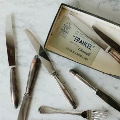 Discount 👍 Set Of Vintage Christofle Knives 👏 11 Set Of Vintage Christofle Knives