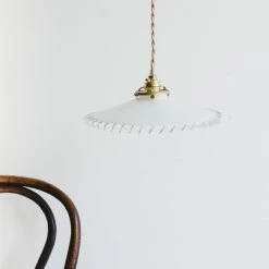 Elsie Green Vintage Milk Glass Pendant