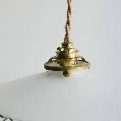 Elsie Green Vintage Milk Glass Pendant