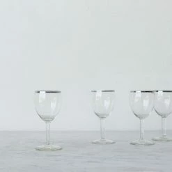 Elsie Green Vintage Silver Rim Glass Pair What's New