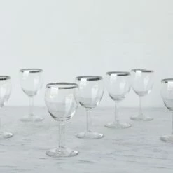 Elsie Green Vintage Silver Rim Glass Pair What's New