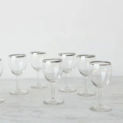 Elsie Green Vintage Silver Rim Glass Pair What's New