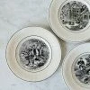 Elsie Green Matched Transferware Plate Set Of 3