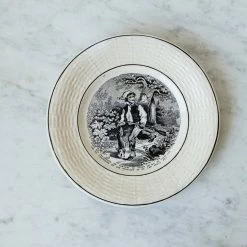 Elsie Green Matched Transferware Plate Set Of 3