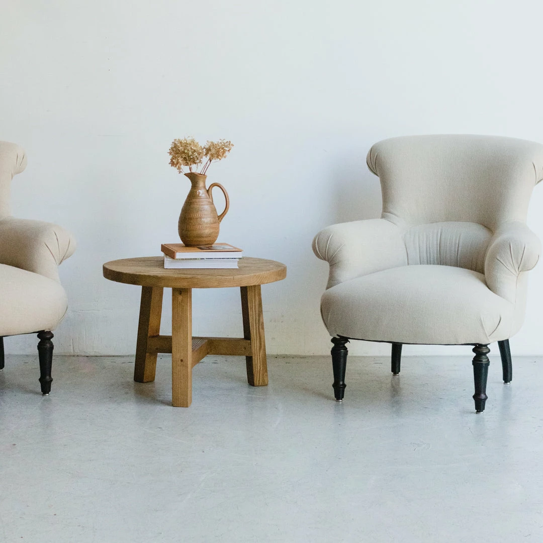 Buy ๐ Elsie Green Pair Of Linen Napoleon Arm Chairs โจ 5 Elsie Green Pair Of Linen Napoleon Arm Chairs