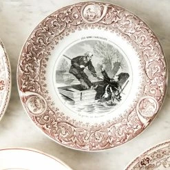 Flash Sale 🌟 Elsie Green What's New Brown Transferware Plate Eclectic Set Of 4 🛒 13 Elsie Green What's New Brown Transferware Plate Eclectic Set Of 4