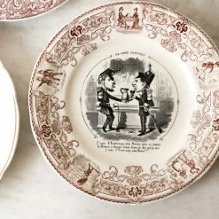 Flash Sale 🌟 Elsie Green What's New Brown Transferware Plate Eclectic Set Of 4 🛒 15 Elsie Green What's New Brown Transferware Plate Eclectic Set Of 4