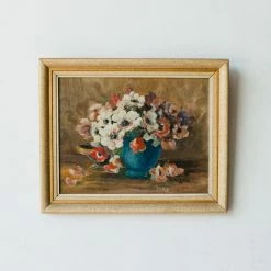 Elsie Green Les Anémones Floral Oil Painting | Dated 1952