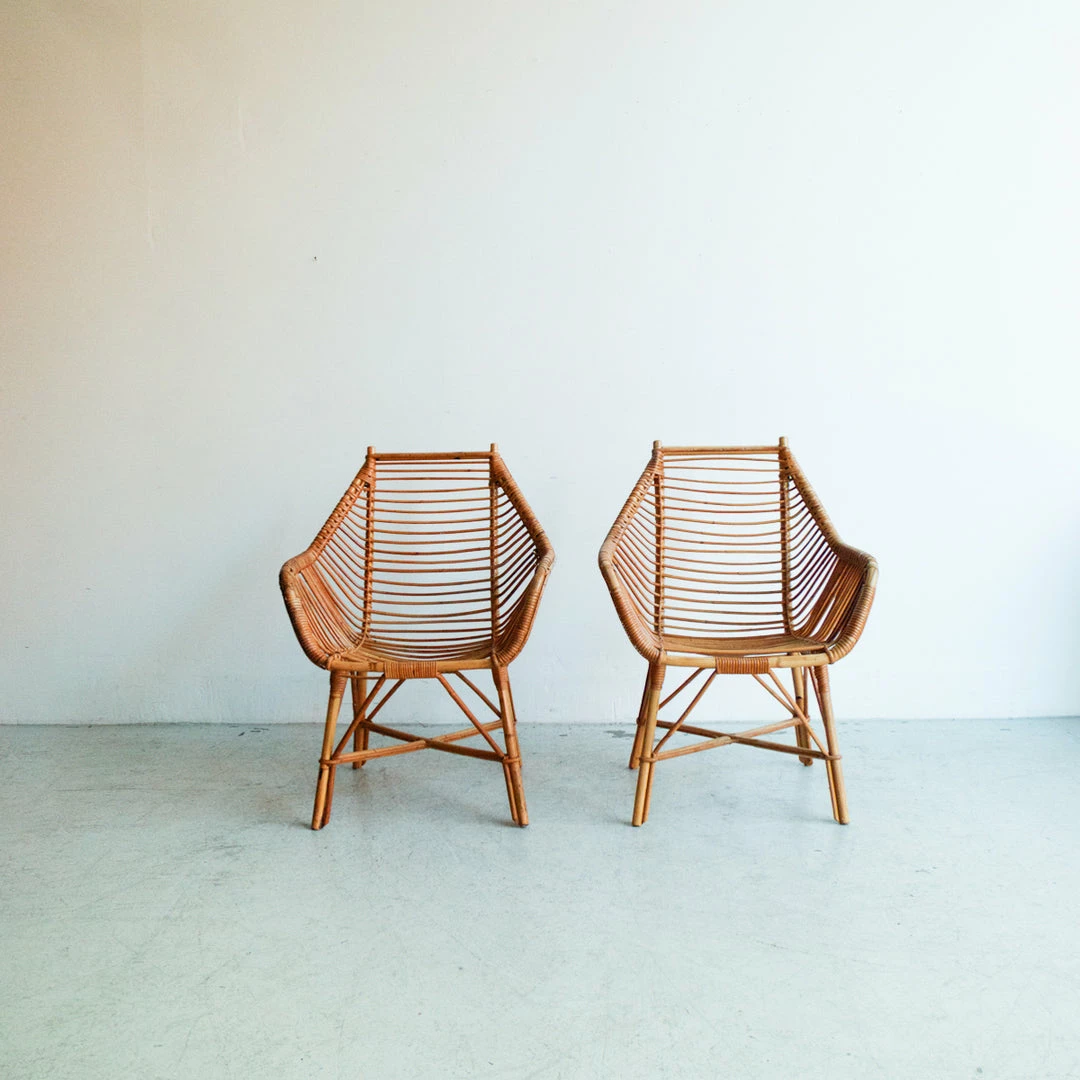 Best Sale 💯 Elsie Green What's New Pair Of Rattan Lounge Chairs 🔔 6 Elsie Green What's New Pair Of Rattan Lounge Chairs