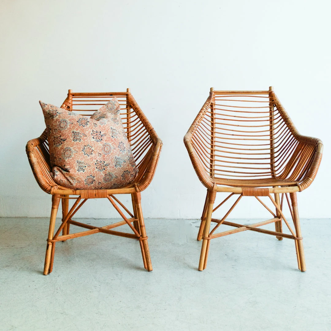 Best Sale 💯 Elsie Green What's New Pair Of Rattan Lounge Chairs 🔔 3 Elsie Green What's New Pair Of Rattan Lounge Chairs