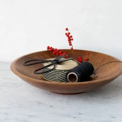 Emmeline What's New Carved Wood Bowl | Signed By Artist