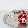 Elsie Green Hotel Silver Platter And Set Of Champagne Coupes