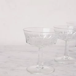 Elsie Green Hotel Silver Platter And Set Of Champagne Coupes