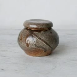 Elsie Green Stoneware Pot With Lid | Signed By Artist