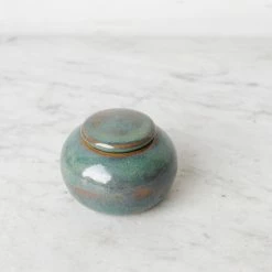 Elsie Green What's New Stoneware Pot With Lid | Stamped With Artist Insignia