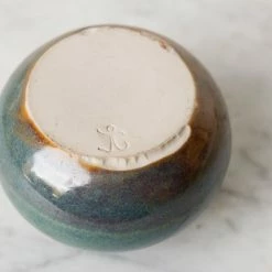 Elsie Green What's New Stoneware Pot With Lid | Stamped With Artist Insignia