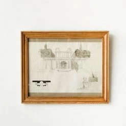 Elsie Green What's New Framed Architectural Drawing