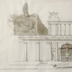 Elsie Green What's New Framed Architectural Drawing