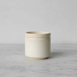 Didier Martin Ironstone Confiture Crock With Citrus Salt & Silver Spoon